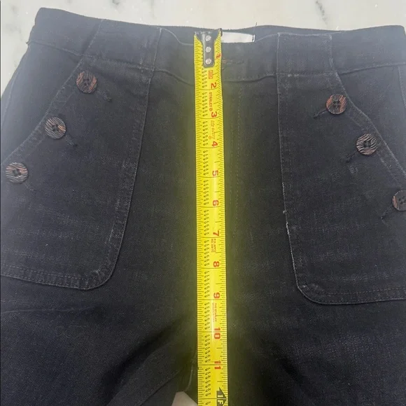 Worn Once $325 ASKK NY Brick House Tuckernuck Wide Leg Jeans in Black 27 (26) - Picture 10 of 13